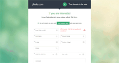 Desktop Screenshot of phide.com